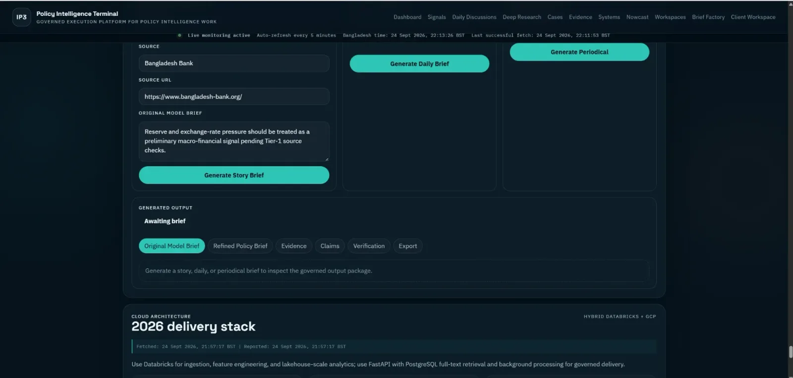 Brief Factory: evidence, claims, verification, export